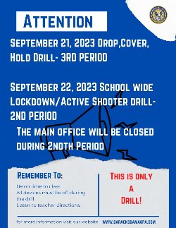 School Emergency Drill- Lock Down Drill